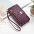 Google Pixel 11 Pro XL Flowers Leaves Zipper Wallet Leather Phone Case with Strap - Purple