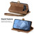 Google Pixel 11 Pro XL Geometric Zipper Wallet Side Buckle Leather Phone Case - Brown