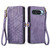 Google Pixel 11 Pro XL Geometric Zipper Wallet Side Buckle Leather Phone Case - Purple