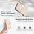 Google Pixel 11 Pro XL Glitter Butterfly Zipper Vegan Leather Phone Case with Wrist Strap - Apricot