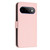 Google Pixel 11 Pro XL Glitter Butterfly Zipper Vegan Leather Phone Case with Wrist Strap - Pink