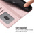 Google Pixel 11 Pro XL Happy Heart Pattern Magnetic Closure Vegan Leather Phone Case with Wrist Strap - Pink
