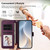 Google Pixel 11 Pro XL Happy Heart Pattern Magnetic Closure Vegan Leather Phone Case with Wrist Strap - Violet
