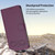 Google Pixel 11 Pro XL Happy Heart Pattern Magnetic Closure Vegan Leather Phone Case with Wrist Strap - Violet