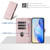 Google Pixel 11 Pro XL Honeycomb Embossing RFID Leather Phone Case - Pink