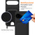 Google Pixel 11 Pro XL Integrated Card Bag Solid Color Liquid Silicone Phone Case with Lanyard - Black