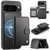 Google Pixel 11 Pro XL JEEHOOD J09 Buckle Card Bag MagSafe Magnetic Style RFID Leather Phone Case - Black