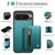 Google Pixel 11 Pro XL JEEHOOD J12 Exquisite RFID MagSafe Zipper Card Bag Phone Case - Green