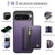 Google Pixel 11 Pro XL JEEHOOD J12 Exquisite RFID MagSafe Zipper Card Bag Phone Case - Purple