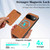 Google Pixel 11 Pro XL Kalebol Slim MagSafe Ring Magnetic Card Bag Leather Phone Case - Brown