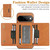 Google Pixel 11 Pro XL Kalebol Strong Magnetic MagSafe Tri-Fold Wallet Leather Phone Case - Brown
