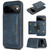Google Pixel 11 Pro XL Kalebol Strong MagSafe Magnetic Two-Fold Card Bag Leather Phone Case - Blue