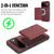 Google Pixel 11 Pro XL Kalebol Strong MagSafe Magnetic Two-Fold Card Bag Leather Phone Case - Red