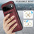 Google Pixel 11 Pro XL Kalebol Strong MagSafe Ring Magnetic Card Bag Holder Leather Phone Case - Red