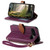 Google Pixel 11 Pro XL Leaf Buckle Zipper Wallet Leather Phone Case with Strap - Purple