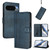 Google Pixel 11 Pro XL Line Splicing Buckle Retro Leather Phone Case - Dark Blue
