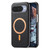Google Pixel 11 Pro XL Litchi Texture Brushed MagSafe PU Back Cover Phone Case - Black