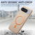 Google Pixel 11 Pro XL Litchi Texture Brushed MagSafe PU Back Cover Phone Case - Khaki