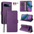 Google Pixel 11 Pro XL Litchi Texture RFID Blocking 3-Card Wallet Leather Phone Case - Purple
