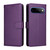 Google Pixel 11 Pro XL Litchi Texture RFID Blocking 3-Card Wallet Leather Phone Case - Purple
