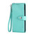 Google Pixel 11 Pro XL Litchi Texture Zipper Wallet Buckle Vegan Leather Phone Case with Wrist Strap - Lake Blue