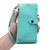 Google Pixel 11 Pro XL Litchi Texture Zipper Wallet Buckle Vegan Leather Phone Case with Wrist Strap - Lake Blue
