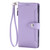 Google Pixel 11 Pro XL Litchi Texture Zipper Wallet Buckle Vegan Leather Phone Case with Wrist Strap - Purple