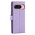 Google Pixel 11 Pro XL Litchi Texture Zipper Wallet Buckle Vegan Leather Phone Case with Wrist Strap - Purple