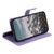 Google Pixel 11 Pro XL Litchi Texture Zipper Wallet Buckle Vegan Leather Phone Case with Wrist Strap - Purple