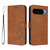 Google Pixel 11 Pro XL Litter Panda Embossing RFID Leather Phone Case with Lanyard - Brown