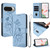 Google Pixel 11 Pro XL Lotus Embossed Leather Phone Case with Lanyard - Blue