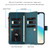 Google Pixel 11 Pro XL Magnetic Closure 9 Card Slots Zipper Leather Case with Hand Strap - Dark Green