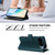 Google Pixel 11 Pro XL Magnetic Closure 9 Card Slots Zipper Leather Case with Hand Strap - Dark Green