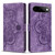Google Pixel 11 Pro XL Mandala Embossed Retro Frosted Leather Phone Case - Purple