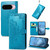 Google Pixel 11 Pro XL Mandala Flower Embossed Leather Phone Case - Blue