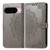 Google Pixel 11 Pro XL Mandala Flower Embossed Leather Phone Case - Gray