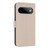 Google Pixel 11 Pro XL Metal Bow Leather Phone Case with Hand Strap - Apricot