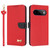 Google Pixel 11 Pro XL Metal Bow Leather Phone Case with Hand Strap - Red
