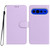 Google Pixel 11 Pro XL Mirrored Buckle Vegan Leather Phone Case with Small Black Cord - Purple