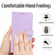 Google Pixel 11 Pro XL Mirrored Buckle Vegan Leather Phone Case with Small Black Cord - Purple