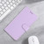 Google Pixel 11 Pro XL Mirrored Buckle Vegan Leather Phone Case with Small Black Cord - Purple