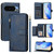 Google Pixel 11 Pro XL Multi-Card Slots Zipper Wallet Leather Phone Case - Blue