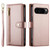 Google Pixel 11 Pro XL Nine Card-slot Zipper Wallet Bag Leather Phone Case - Pink