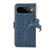 Google Pixel 11 Pro XL Ostrich Pattern Genuine Leather RFID Phone Case - Blue