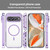 Google Pixel 11 Pro XL PC Hybrid TPU Airbag Shockproof MagSafe Phone Case - Transparent Purple
