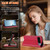 Google Pixel 11 Pro XL Peony Embossed Magnetic RFID Vegan Leather Phone Case - Red