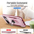 Google Pixel 11 Pro XL Pioneer Armor Heavy Duty PC + TPU Phone Case with Holder - Pink+Rose Red