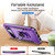 Google Pixel 11 Pro XL Pioneer Armor Heavy Duty PC + TPU Phone Case with Holder - Purple+Black