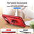 Google Pixel 11 Pro XL Pioneer Armor Heavy Duty PC + TPU Phone Case with Holder - Red+Rose Red