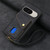 Google Pixel 11 Pro XL Retro Card Wallet Fold Leather Phone Case with Strap - Black